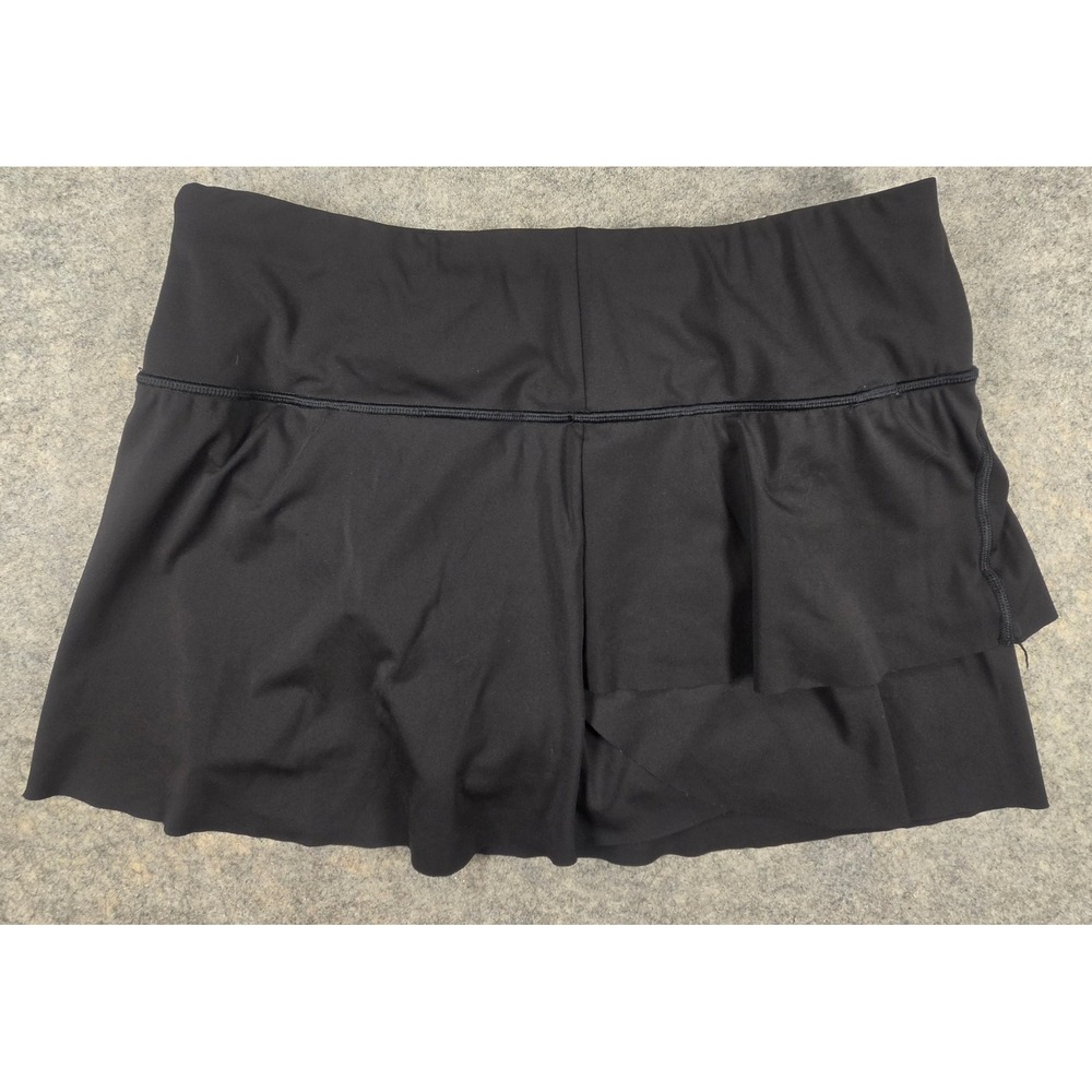 Athleta Black Tiered Ruffle Skort Tennis Golf Running Skirt Medium RN 54023
